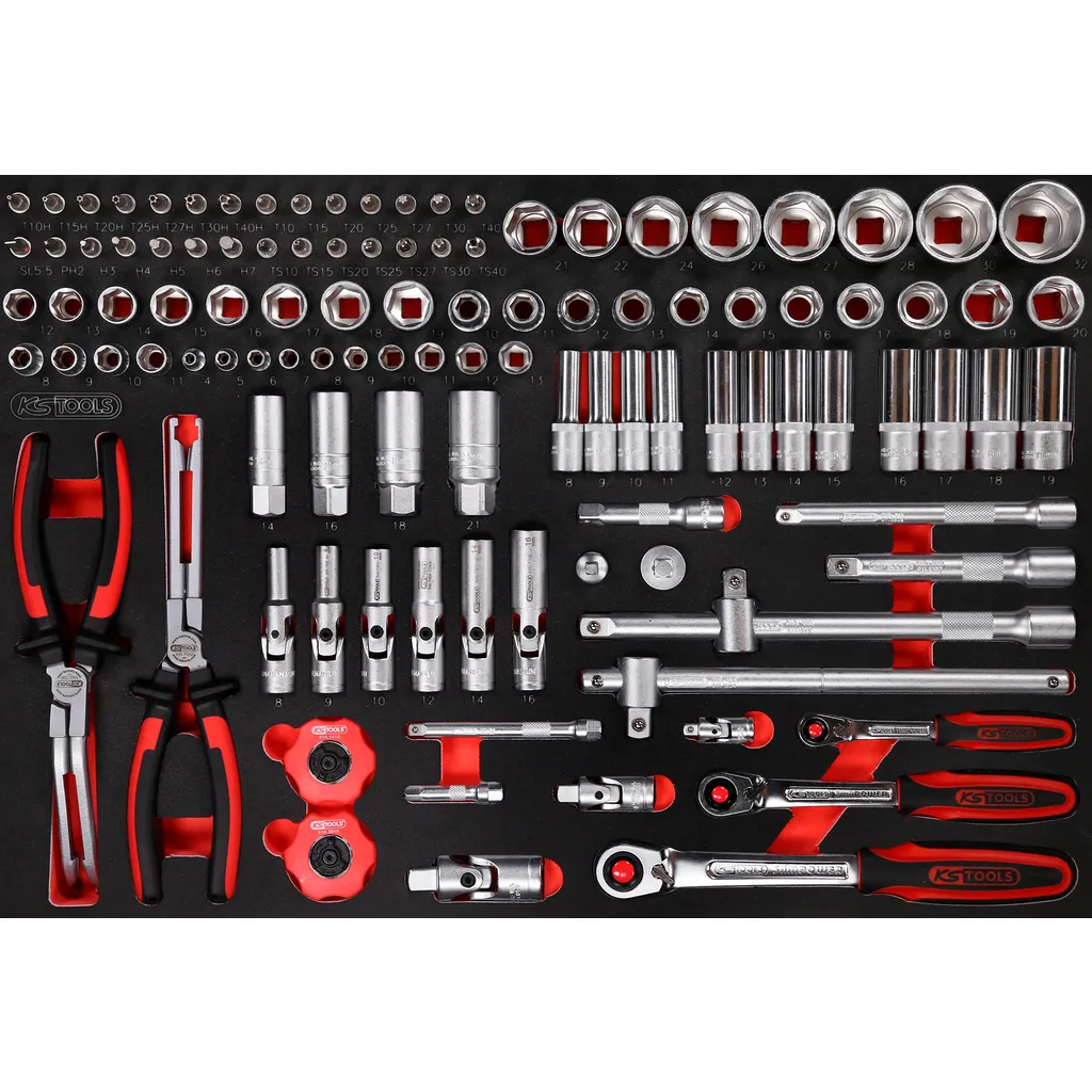 Set SCS dopsleutels, 111-dlg 1/4"+3/8"+1/2" in 1/1 systeem-inlay