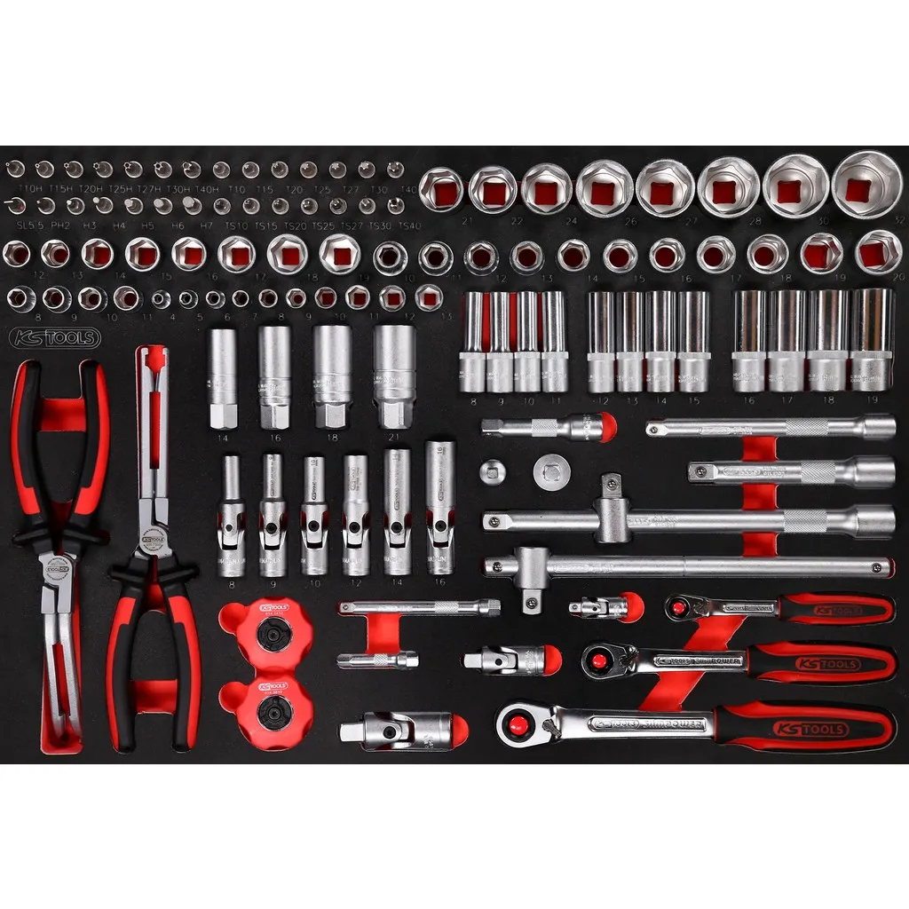 Set SCS dopsleutels, 111-dlg 1/4"+3/8"+1/2" in 1/1 systeem-inlay